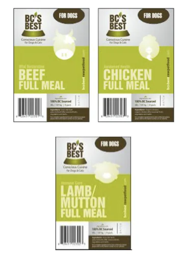 BC's Best raw dog food